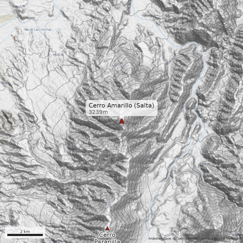 Mapa Cerro Amarillo (Salta)