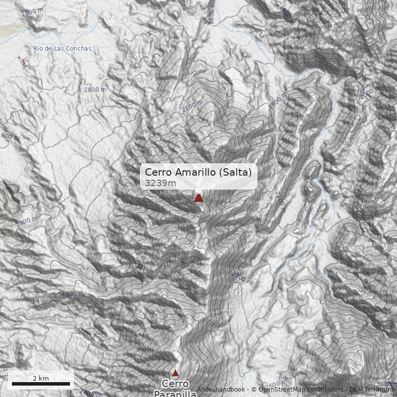 Mapa Cerro Amarillo (Salta)