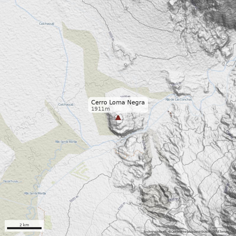 Mapa Cerro Loma Negra