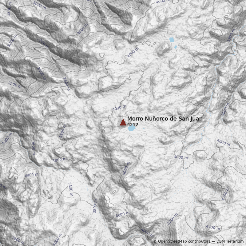 Mapa Morro Ñuñorco de San Juan
