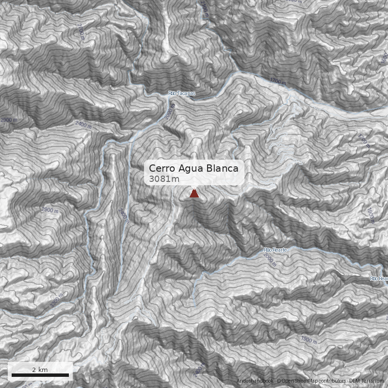 Mapa Cerro Agua Blanca
