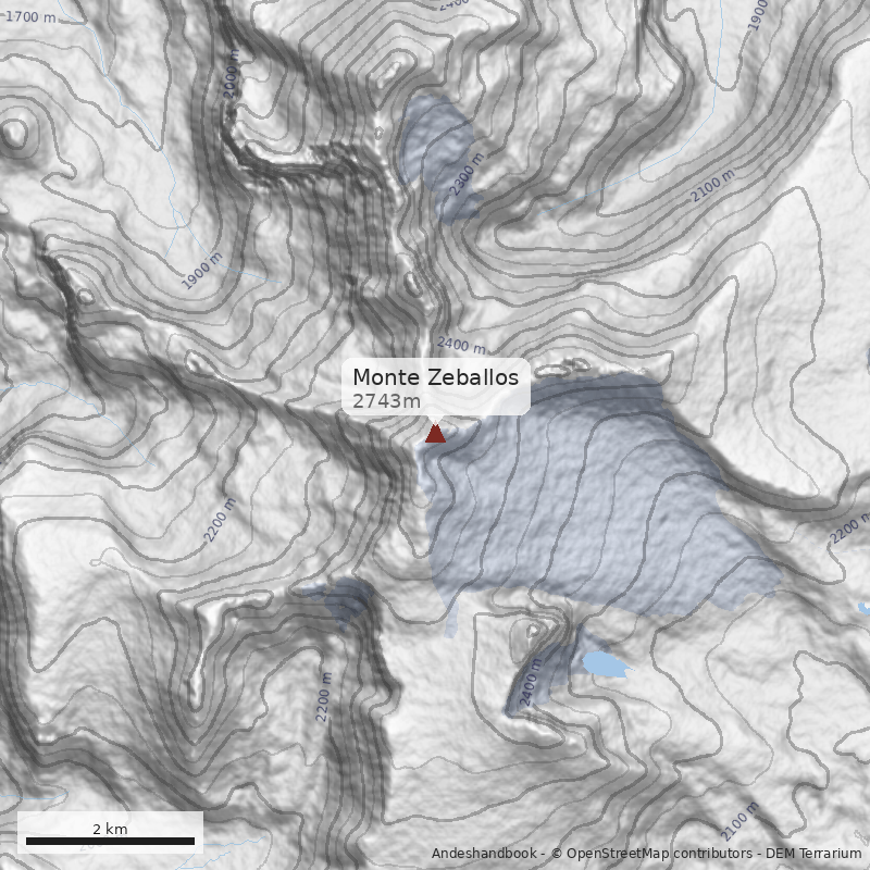 Mapa Monte Zeballos