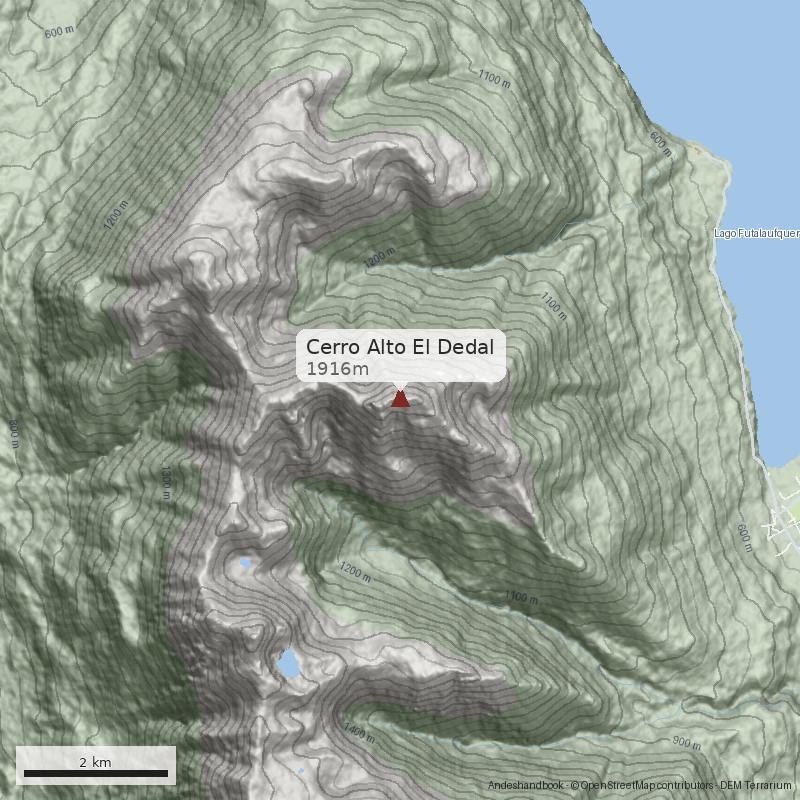 Mapa Cerro Alto El Dedal