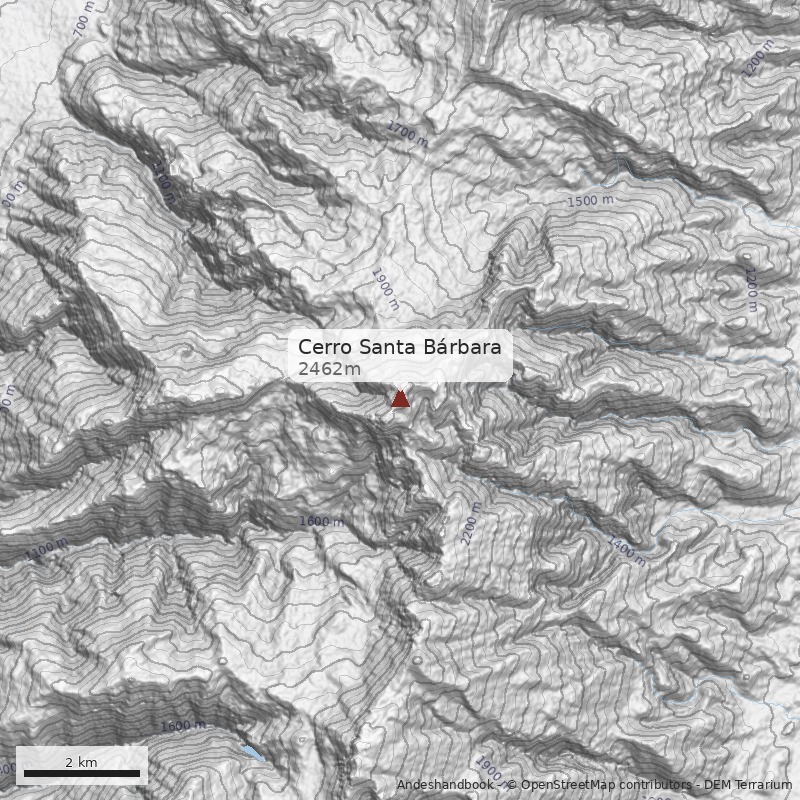 Mapa Cerro Santa Bárbara