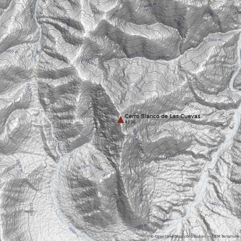 Mapa Cerro Blanco de Las Cuevas