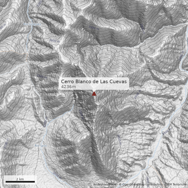 Mapa Cerro Blanco de Las Cuevas