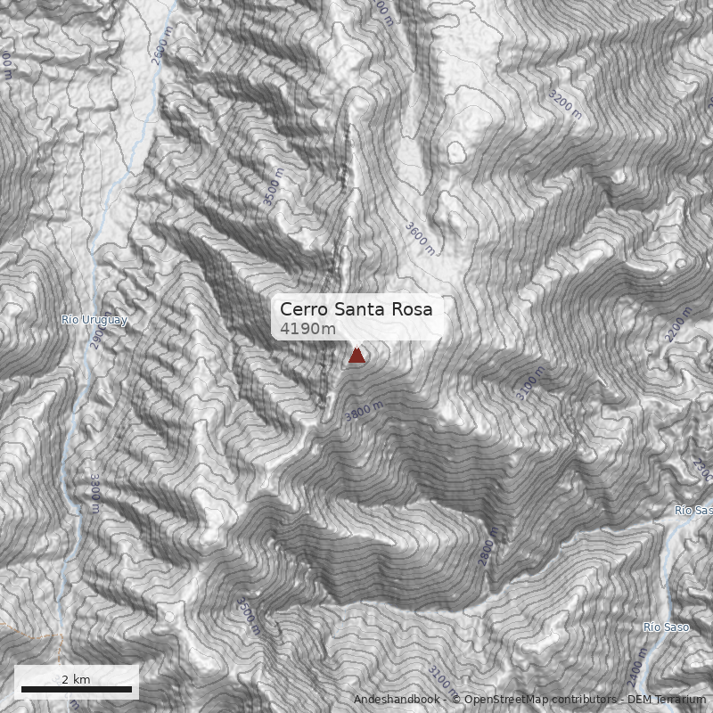 Mapa Cerro Santa Rosa