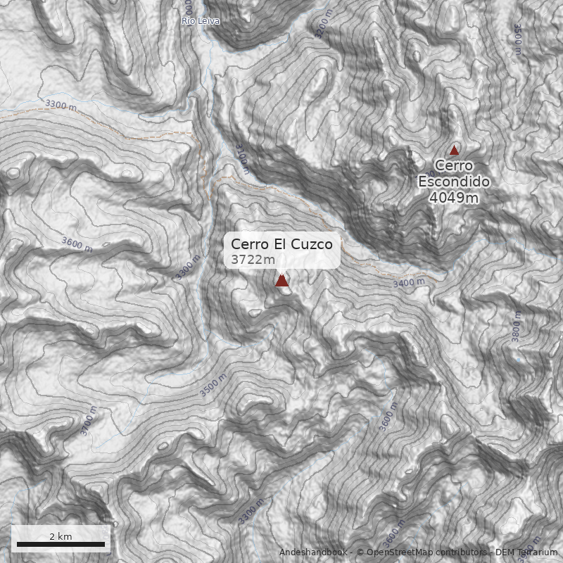 Mapa Cerro El Cuzco
