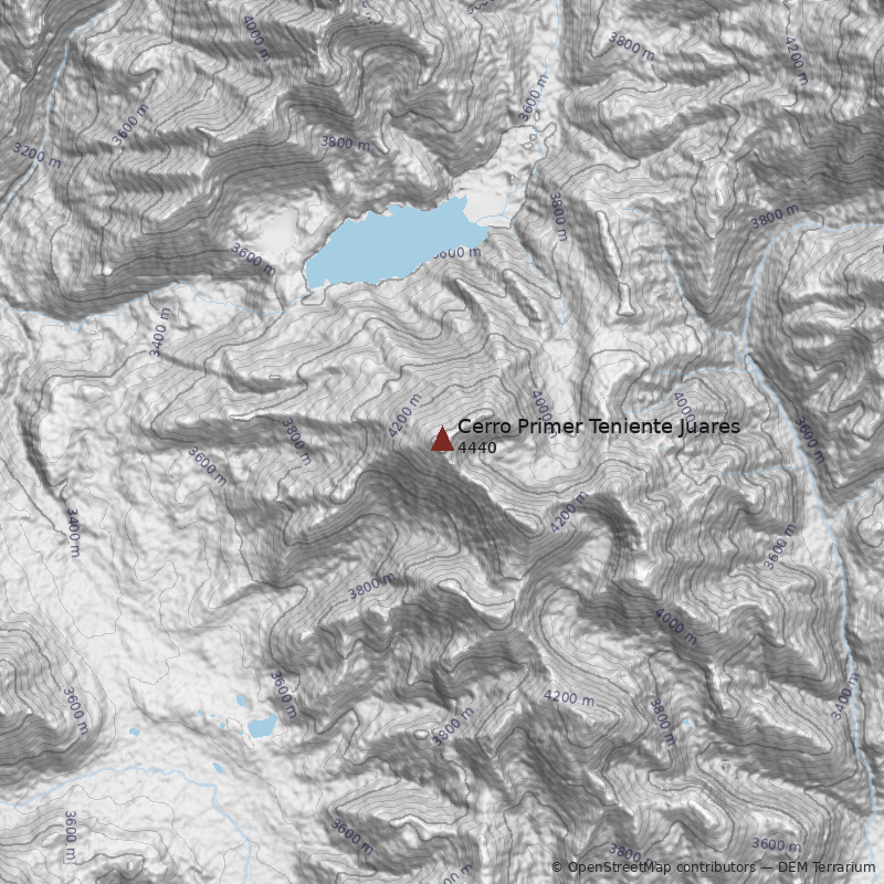 Mapa Cerro Primer Teniente Juares