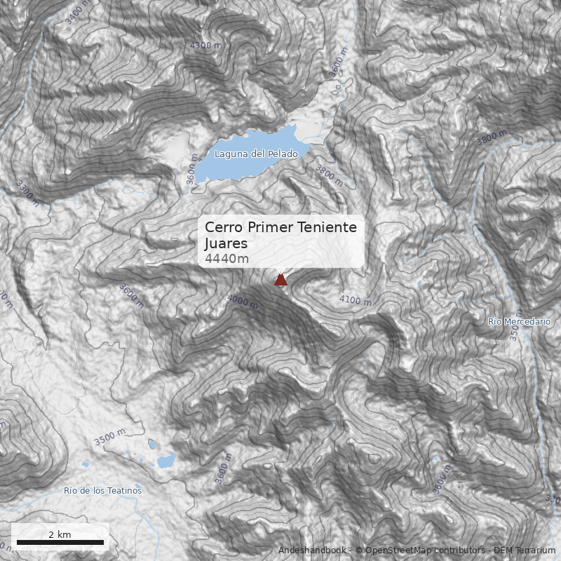 Mapa Cerro Primer Teniente Juares