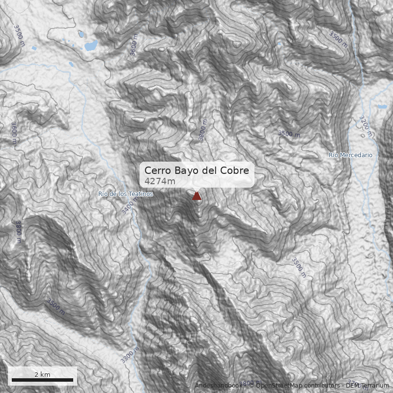 Mapa Cerro Bayo del Cobre