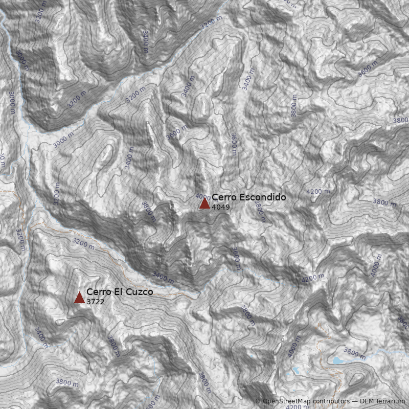 Mapa Cerro Escondido