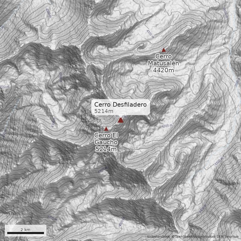 Mapa Cerro Desfiladero