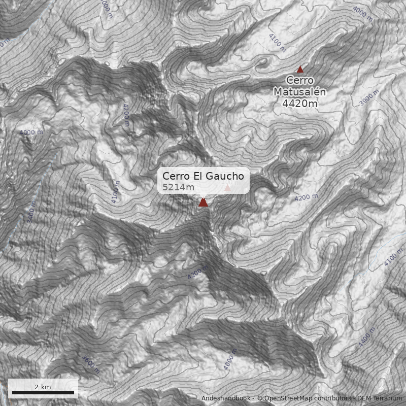 Mapa Cerro El Gaucho