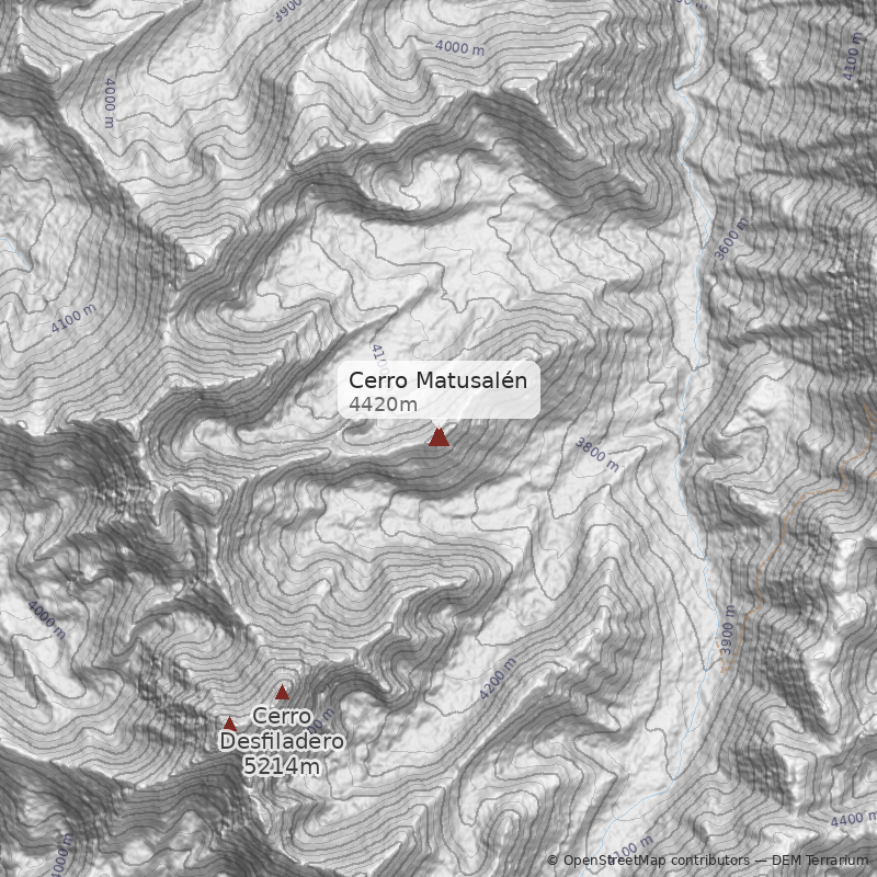 Mapa Cerro Matusalén