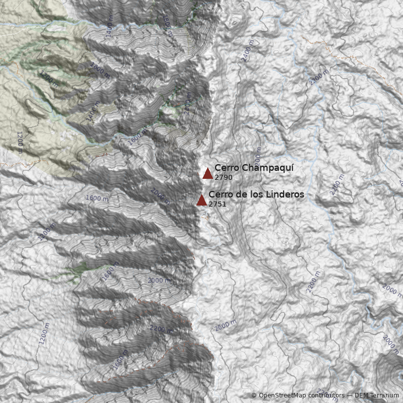 Mapa Cerro de los Linderos