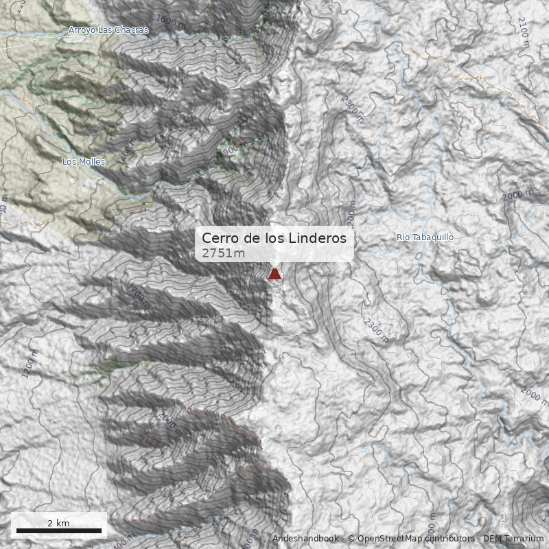 Mapa Cerro de los Linderos