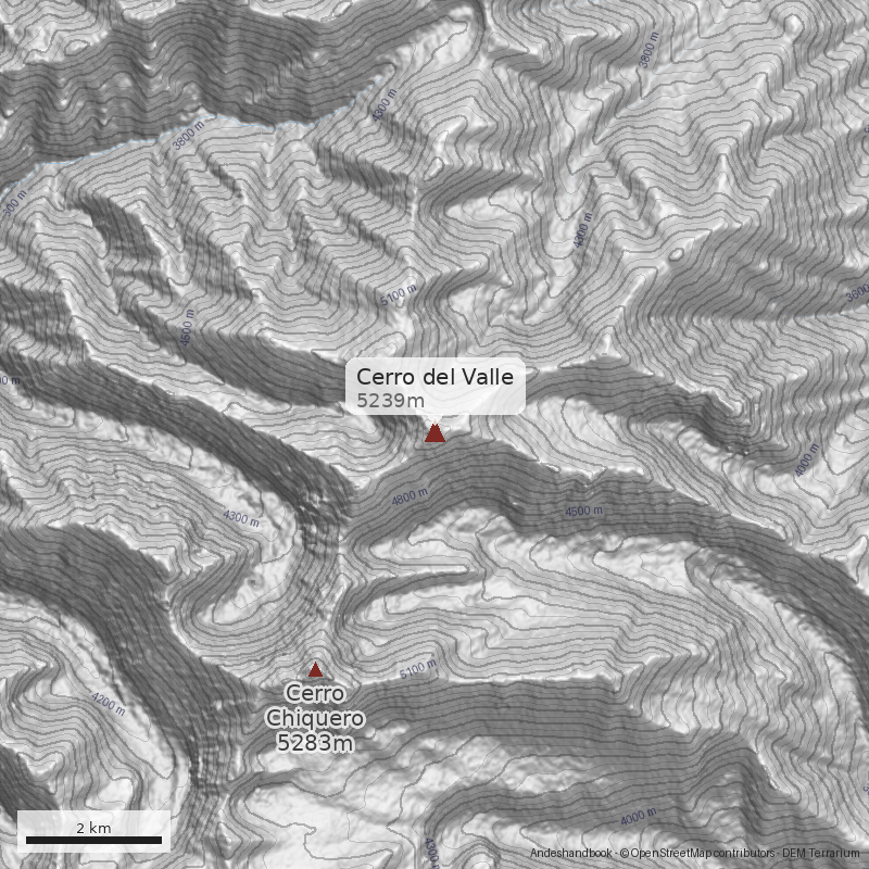 Mapa Cerro del Valle