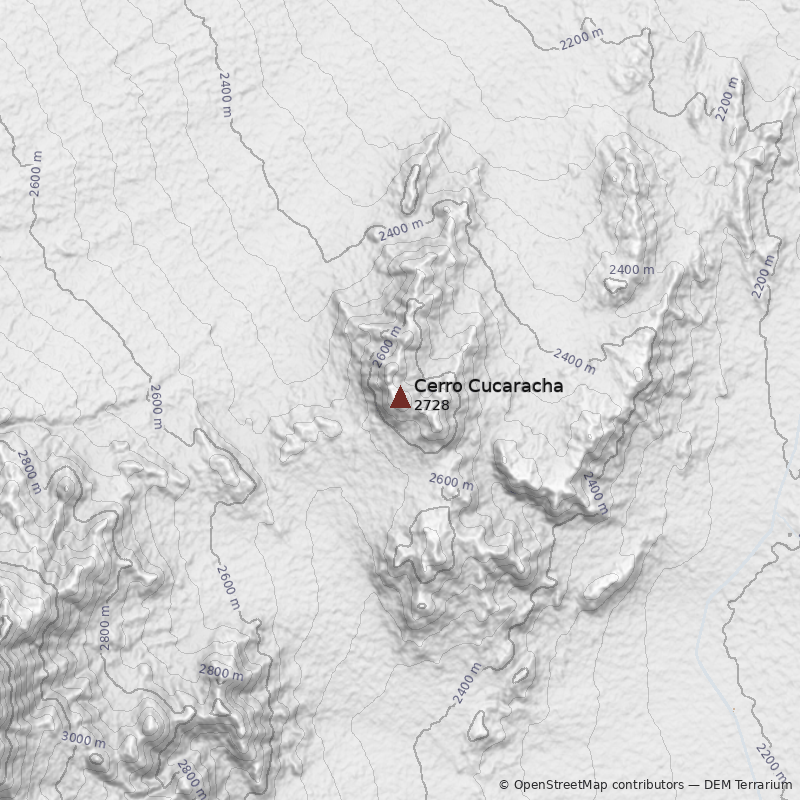 Mapa Cerro Cucaracha