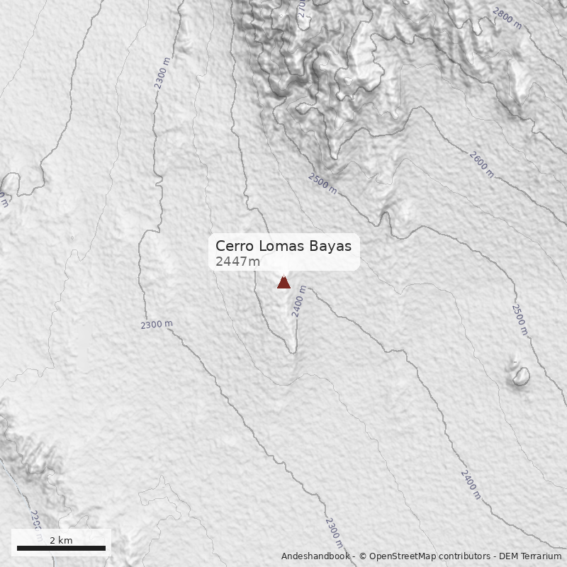 Mapa Cerro Lomas Bayas