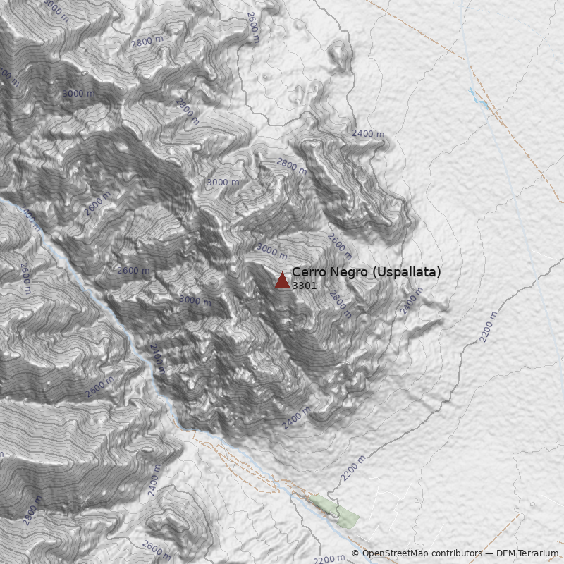 Mapa Cerro Negro (Uspallata)