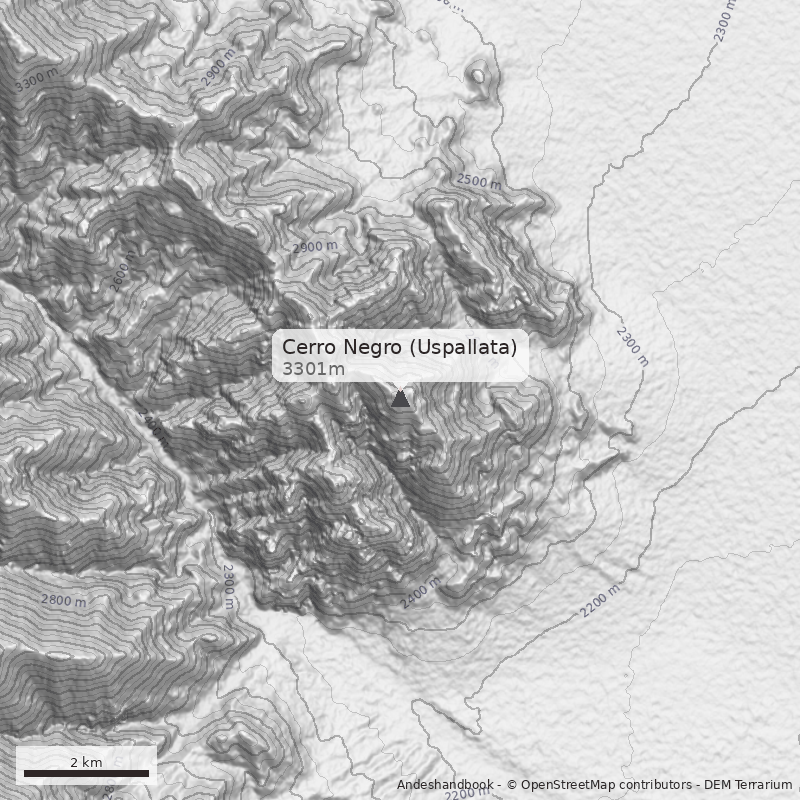 Mapa Cerro Negro (Uspallata)
