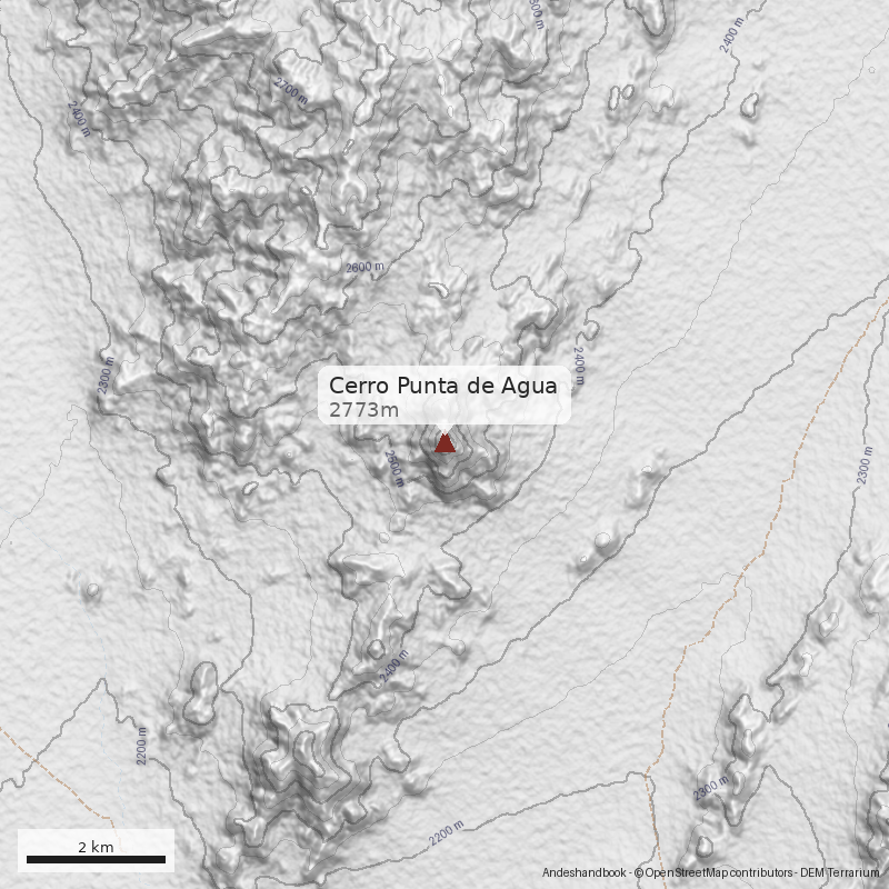 Mapa Cerro Punta de Agua