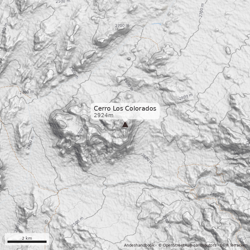 Mapa Cerro Los Colorados