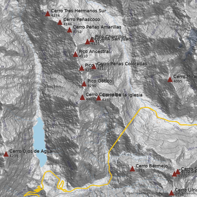 Mapa Cerro De la Iglesia