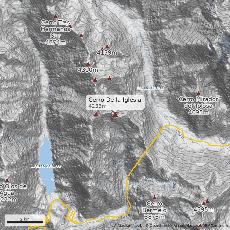 Mapa Cerro De la Iglesia