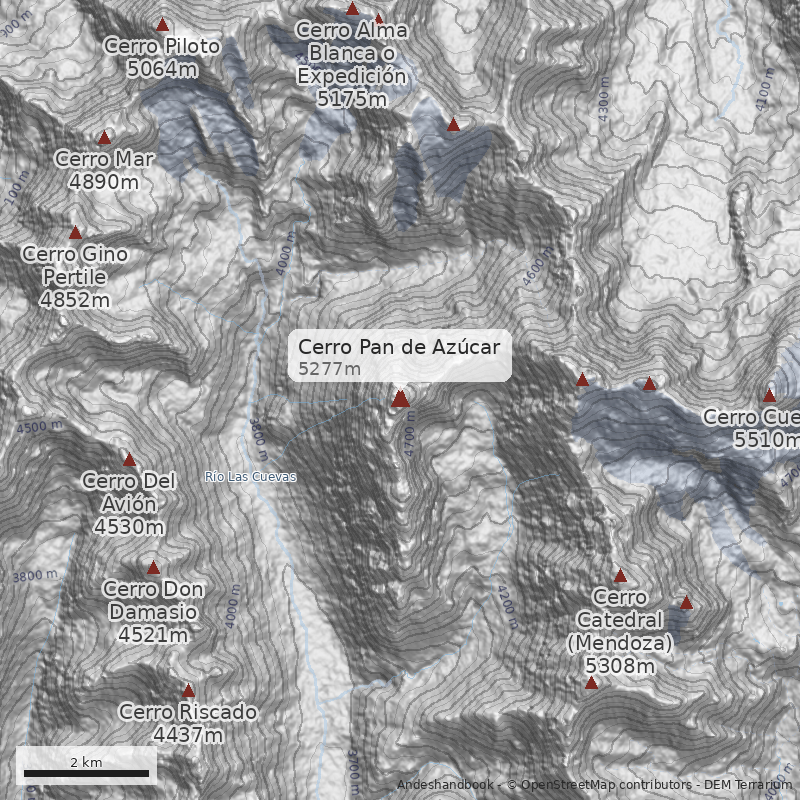 Mapa Cerro Pan de Azúcar