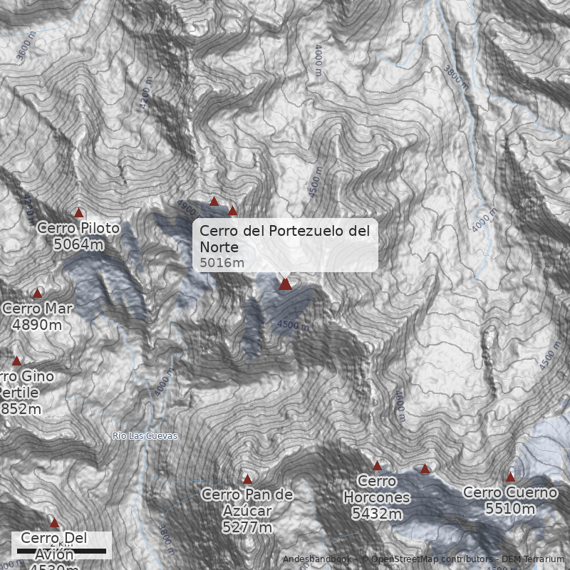 Mapa Cerro del Portezuelo del Norte
