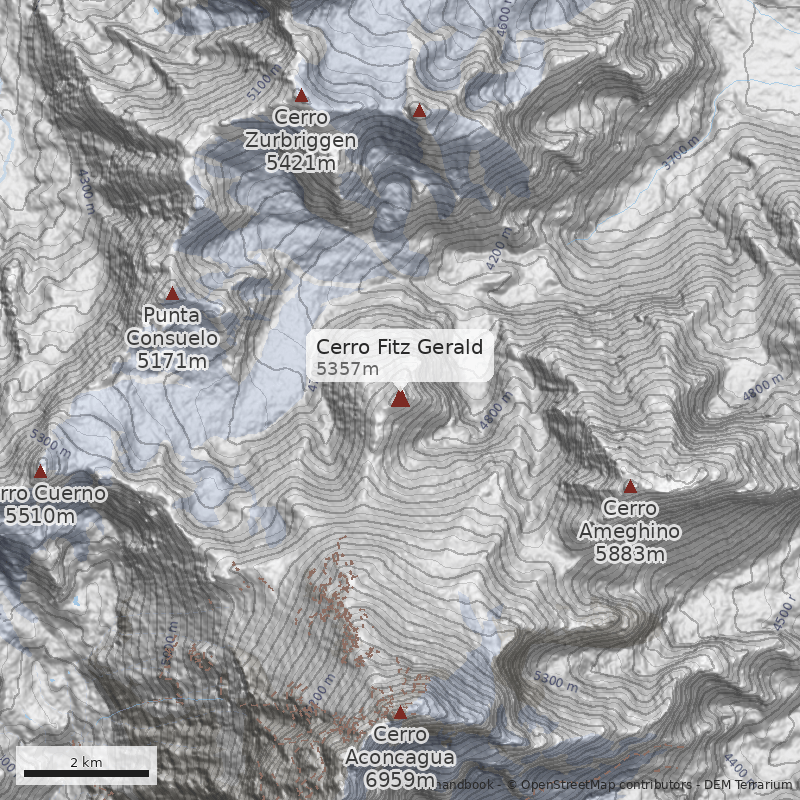 Mapa Cerro Fitz Gerald