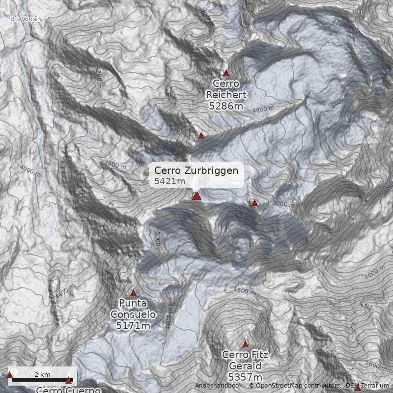 Mapa Cerro Zurbriggen