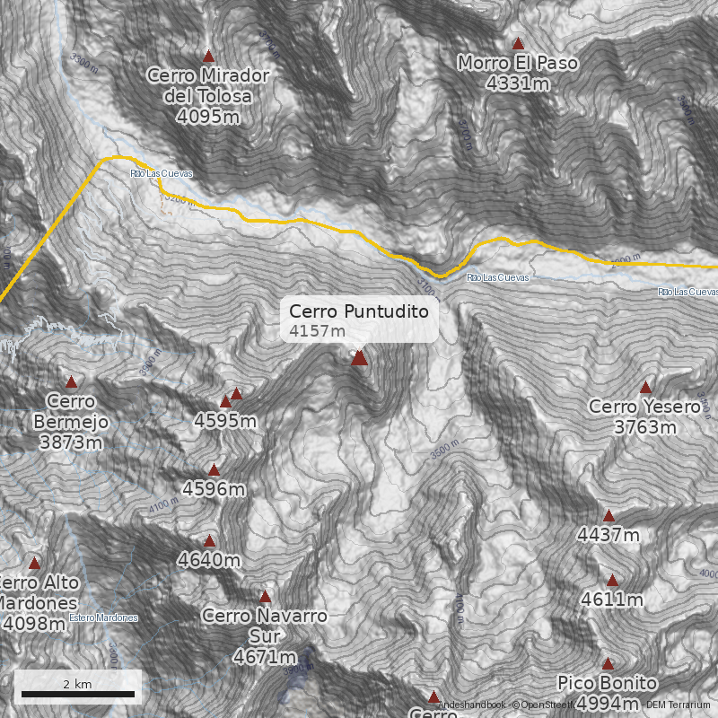 Mapa Cerro Puntudito