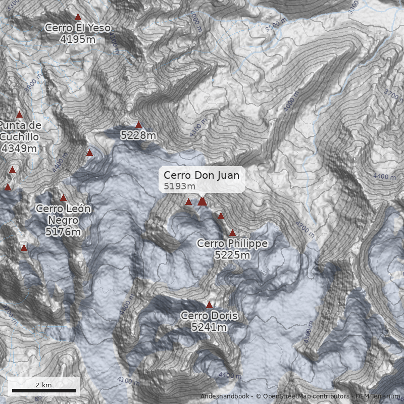 Mapa Cerro Don Juan