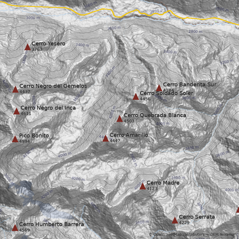 Mapa Cerro Quebrada Blanca