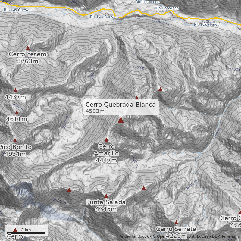 Mapa Cerro Quebrada Blanca