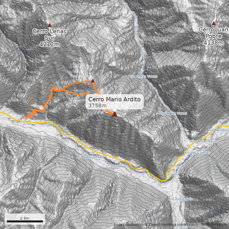 Mapa Cerro Mario Ardito