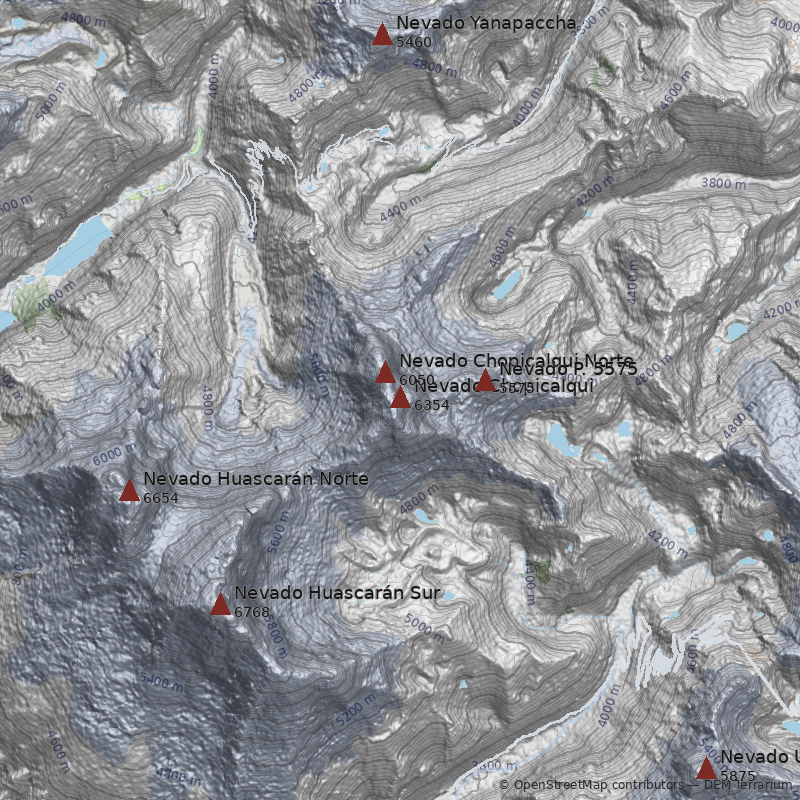 Mapa Nevado Chopicalqui