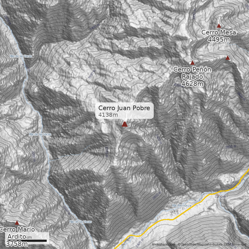 Mapa Cerro Juan Pobre