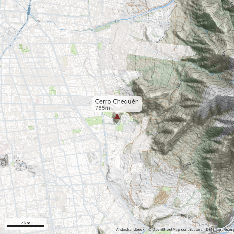 Mapa Cerro Chequén