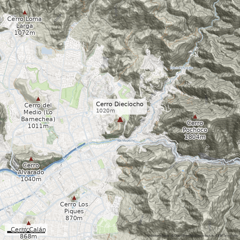 Mapa Cerro Dieciocho