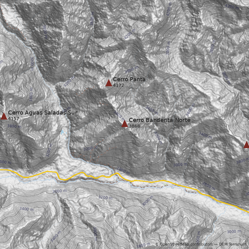 Mapa Cerro Banderita Norte