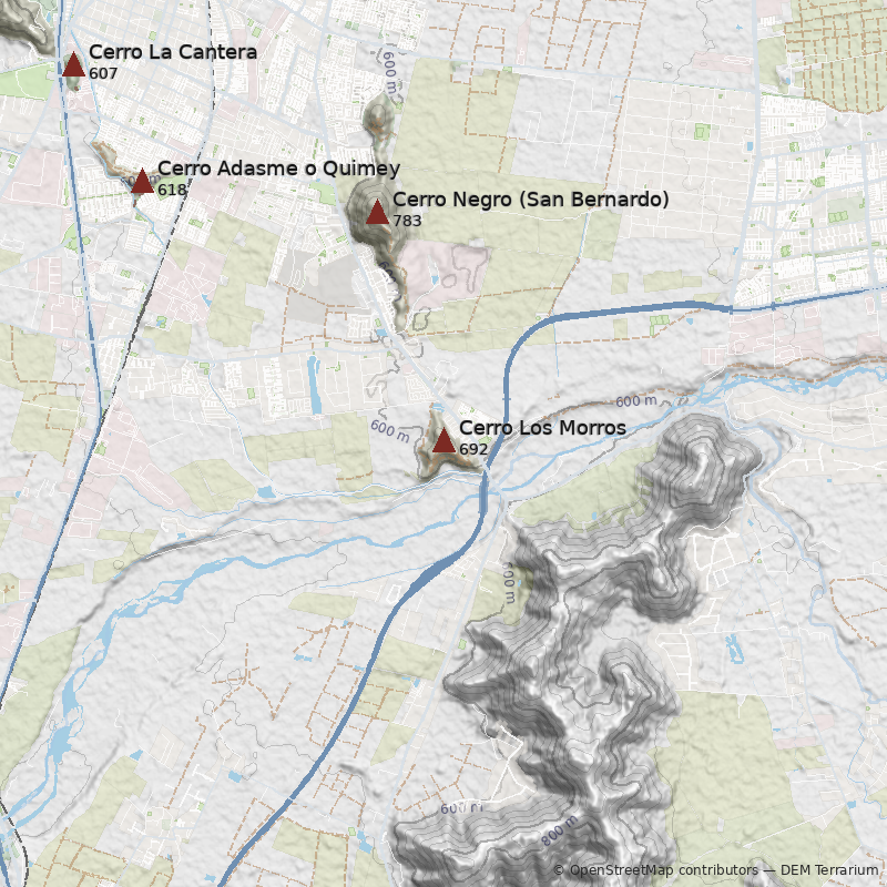 Mapa Cerro Los Morros