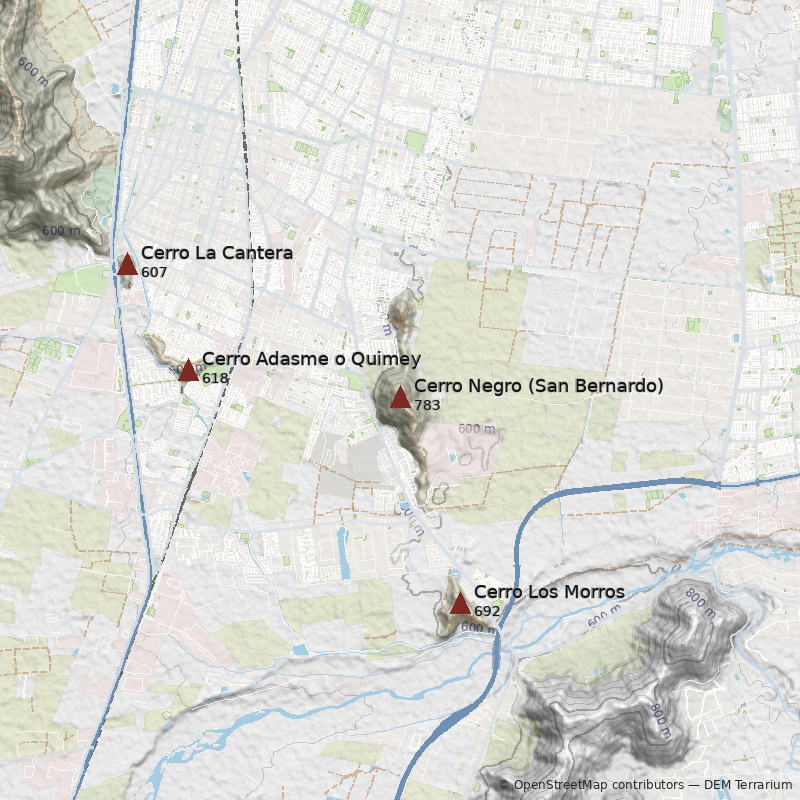 Mapa Cerro Negro (San Bernardo)