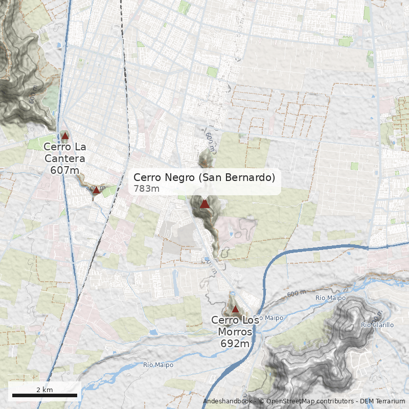 Mapa Cerro Negro (San Bernardo)