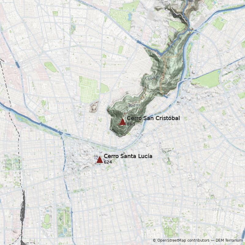 Mapa Cerro San Cristóbal