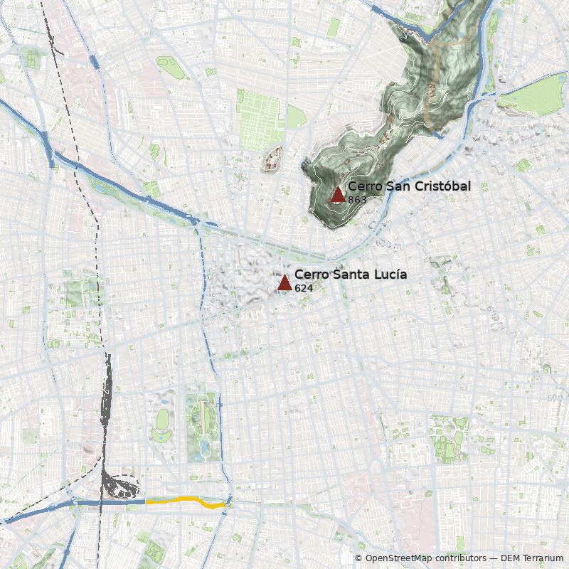 Mapa Cerro Santa Lucía