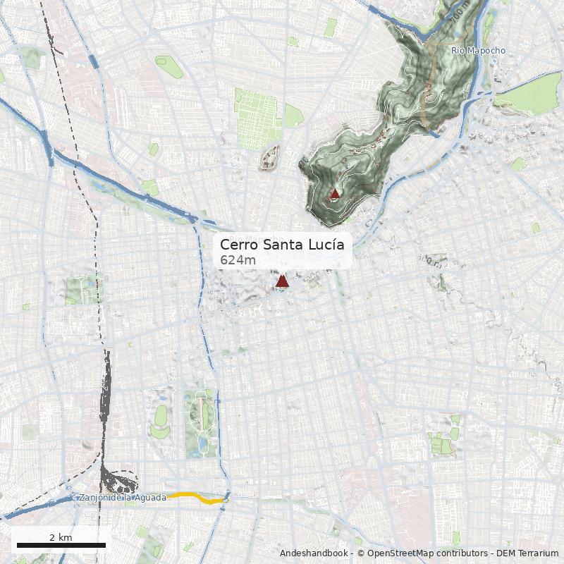 Mapa Cerro Santa Lucía